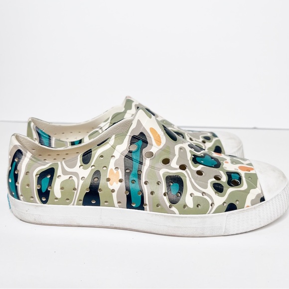 Native Shoes Jefferson Print Bone Green Size 9 Women’s Sneakers Rubber - Picture 3 of 6